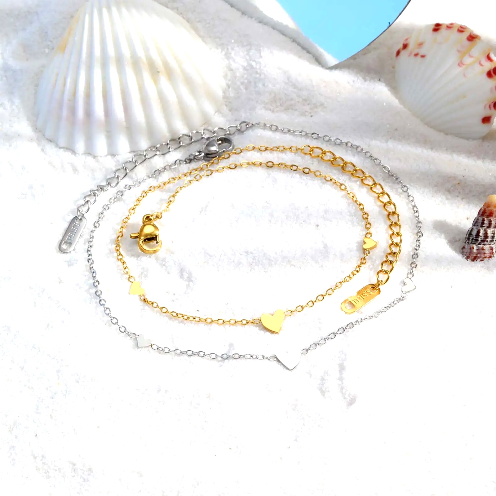 Stainless Steel Heart Anklets  - Jc Jewelry & Watches Photos 评论和价格