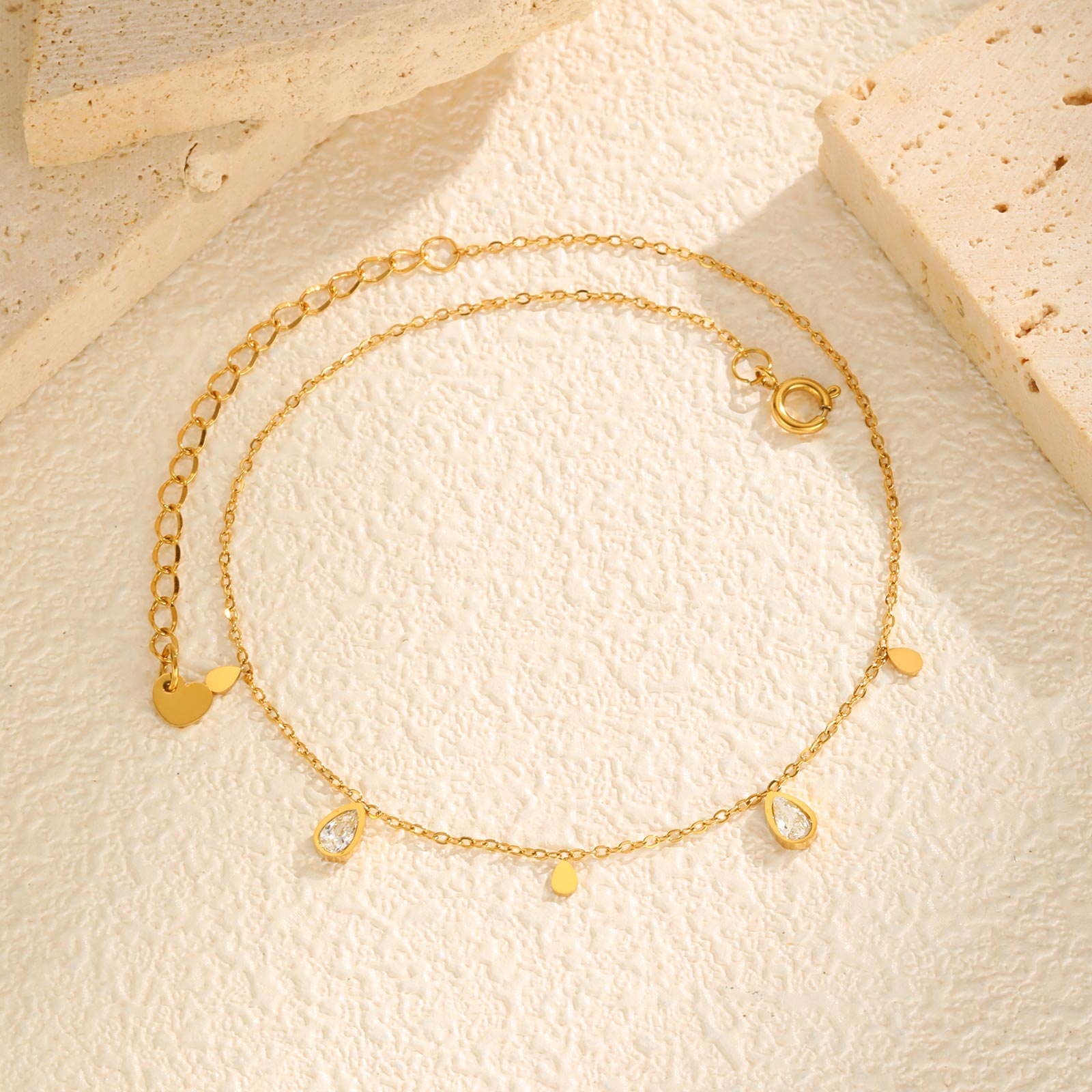 Dainty Water Drop Zircon Ankle - Jc Jewelry & Watches Photos 评论和价格